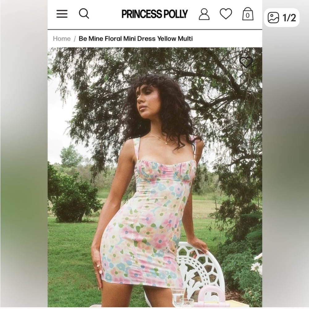 NWOT Princess Polly Pastel Floral Bodycon Dress